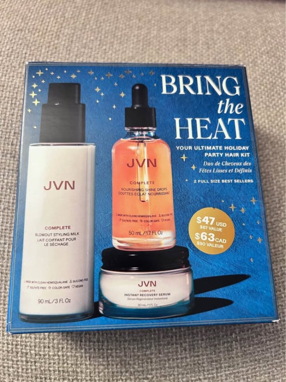 NEW - JVN Bring the Heat Hair Kit
